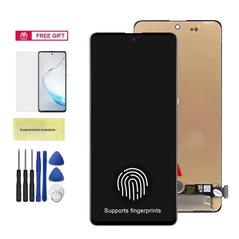 Original Super AMOLED Samsung A71 Screen, for Samsung Galaxy A71 Display Digital Touch Screen with Frame and Fingerprint