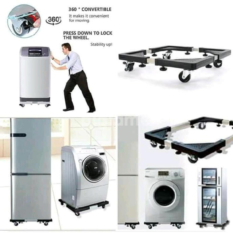 Adjustable Movable Refrigerator Floor Trolley Fridge Stand Washing Machine Base Holder Bracket Stand