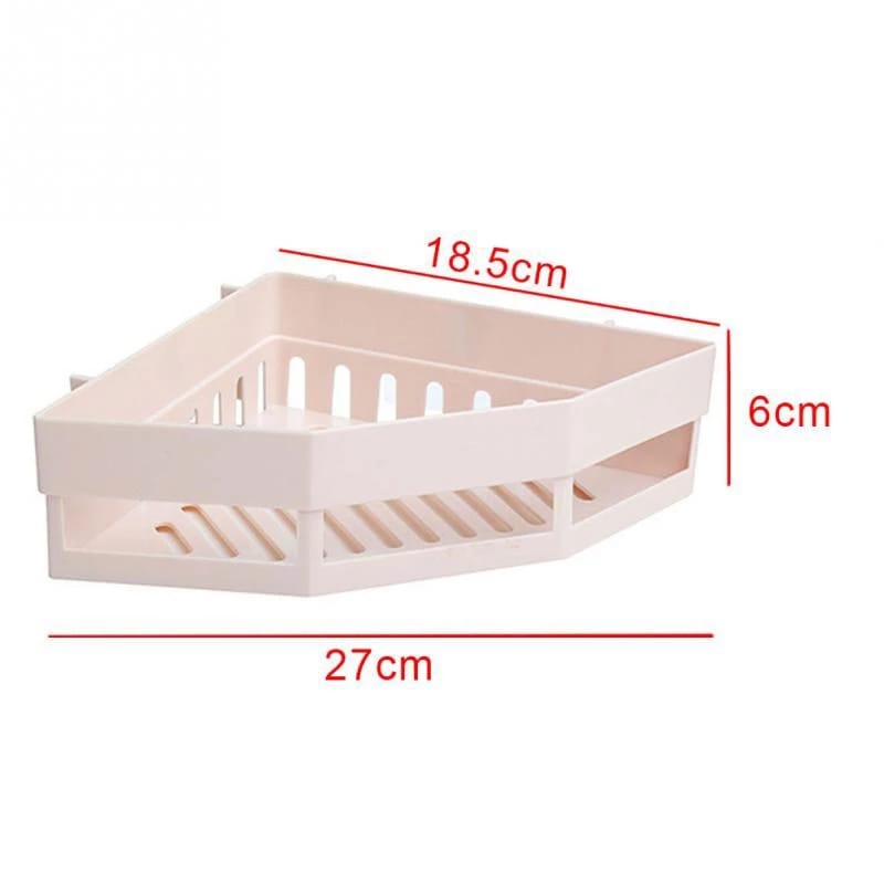 Suction Wall Triangular Shower Caddy Shelf Bathroom Corner Bath Rack Storage Holder Organizer Shelves